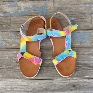 Tie dye sandals
